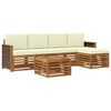 vidaXL Set vanjskih sofa 6 kom. Prirodna i krem