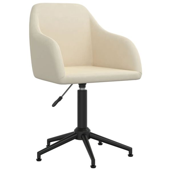 vidaXL Okretna blagovaonska stolica krem bar&scaron;unasta