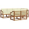 vidaXL Set vanjskih sofa 7 kom. Prirodna i krem