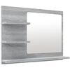 vidaXL Kupaonsko ogledalo boja sivog hrasta 60 x 10,5x 45 cm drveno