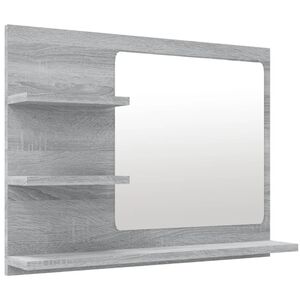 vidaXL Kupaonsko ogledalo boja sivog hrasta 60 x 10,5x 45 cm drveno