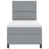 vidaXL Krevet s opruga kutije Svijetlo siva 100 x 200 cm tkanina