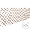 vidaXL Ograda od vrbe za biljke penjačice 5 kom 180 x 90 cm