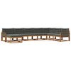 vidaXL Set vanjskih sofa 8 kom. Prirodna i antracit