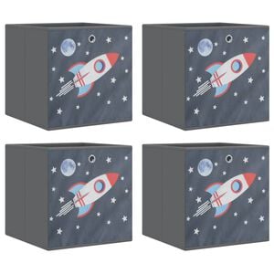vidaXL Sklopive kutije za pohranu 4 kom sive 32x32x32 cm od tkanine