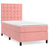 vidaXL Box spring krevet s madracem ružičasti 90x200 cm bar&scaron;unasti
