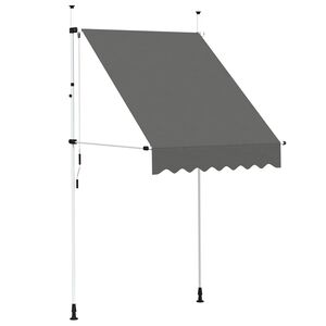 vidaXL Tenda na ručno uvlačenje 150 cm antracit