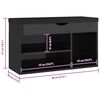 vidaXL Klupa za cipele s jastukom sjajna crna 80 x 30 x 47 cm drvena