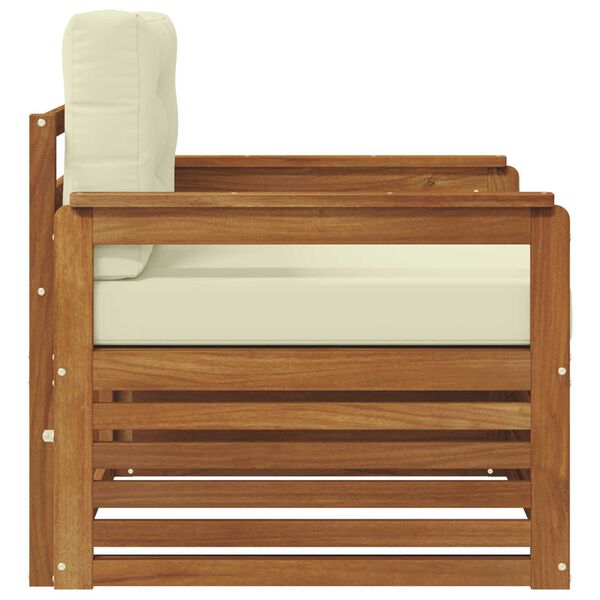 vidaXL Set vanjskih sofa Čvrsto drvo akacije i poliester Prirodna