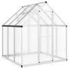 vidaXL Staklenik s okvirom srebrni 169 x 169 x 195 cm aluminijski
