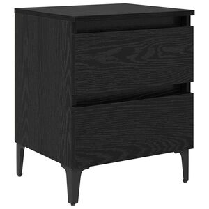 vidaXL Noćni ormar Crni hrast 40 x 35 x 50 cm Konstruirano drvo