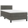 vidaXL Box spring krevet s madracem tamnosivi 80 x 200 cm bar&scaron;unasti