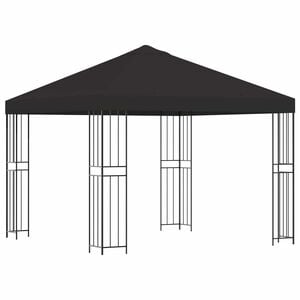vidaXL Gazebo 3 x 3 m Antracit Poliester i čelik 190 gsm