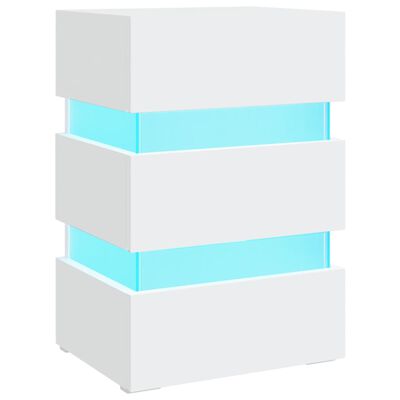 vidaXL LED noćni ormarić bijeli 45 x 35 x 67 od konstruiranog drva