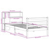 vidaXL Krevet s regalom za knjige bez madraca 90x200 cm od borovine