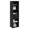 vidaXL Highboard Crni hrast 50 x 42,5 x 185 cm Konstruirano drvo