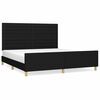 vidaXL Okvir za krevet bez madraca crni 160x200 cm od tkanine
