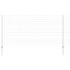vidaXL Ograda s postovima Srebrno 1,2 x 25 m Čelik