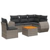 vidaXL 6-dijelni set vrtnih sofa od poliratana s jastucima sivi