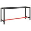vidaXL Okvir za radni stol mat crni i mat crveni 170x50x79 cm metalni