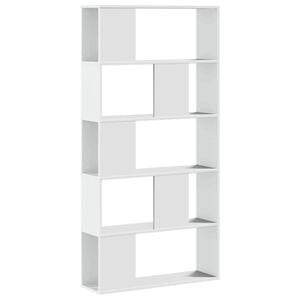 vidaXL Regal za knjige 5 razina bijeli 80,5 x 23,5 x 162,5 cm drveni