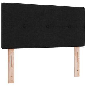 vidaXL LED glava kreveta s LED trakama s uzglavljem Crna 80 cm tkanina