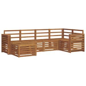 vidaXL Sekcijska garnitura 6 pcs Prirodna Čvrsto drvo akacije