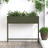 vidaXL Povi&scaron;eni Vrtni Planter Maslinovo zelena 100 x 26 x 82 cm Čelik
