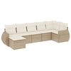 vidaXL 7-dijelni set vrtnih sofa od poliratana s jastucima bež