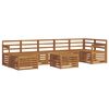 vidaXL Set vanjskih sofa 8 pcs Prirodna Čvrsto drvo akacije