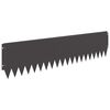 vidaXL Ograda oko Travnjaka 10 pcs 103 x 25 cm Čelik Crna