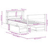 vidaXL Okvir kreveta bez madraca vo&scaron;tano smeđi 100x200 cm od borovine