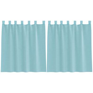 vidaXL Voile zavjese s petljama 2 kom. tirkizne 140x140 cm