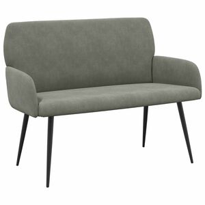 vidaXL Dvosjed s metalnim nogama 2-sjedalo Svjetlosiva Kordura tekstil