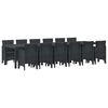 vidaXL Vrtni set za objed 13 pcs Antracit Polt ratan