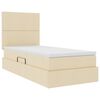vidaXL Krevet s prostorom za pohranu s LED-om Krema 100 x 200 cm