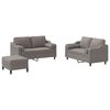 vidaXL 3-dijelni set sofa s jastucima smeđesivi od tkanine