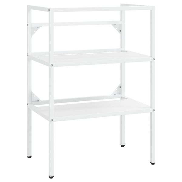 vidaXL Kupaonski okvir s ugrađenim umivaonikom bijeli željezni