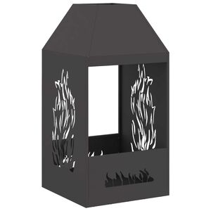 vidaXL Kamin Crna 50 x 50 x 100 cm Čelik