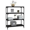 vidaXL Ormarić za knjige crni 80x33x100 cm konstruirano drvo i čelik