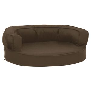 vidaXL Ergonomski madrac za pse 60 x 42 cm izgled platna smeđi