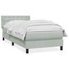 vidaXL Box Spring krevet s madracem svijetlo sivi 100x220 cm bar&scaron;un