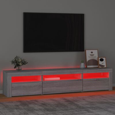 vidaXL TV ormarić s LED svjetlima boja hrasta sonome 195x35x40 cm