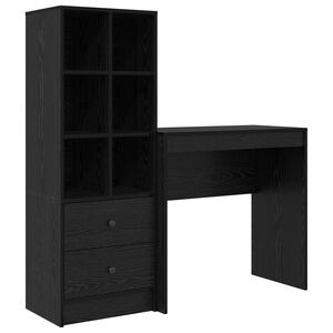vidaXL Stol Crni hrast 125,5 x 40 x 127 cm 2 kom.