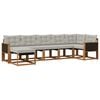 vidaXL Set vanjskih sofa 7 kom. Prirodna i svjetlosiva