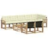 vidaXL Set vanjskih sofa 9 kom. Bijela i krem