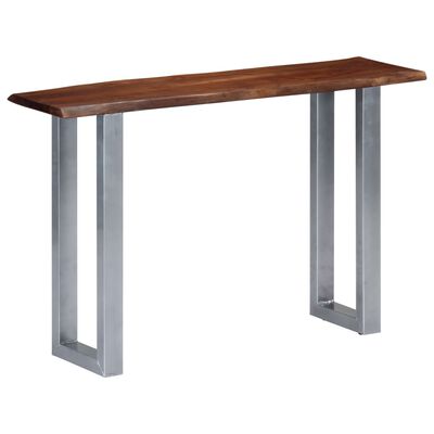 vidaXL Konzolni stol od bagremovog drva i željeza 115 x 35 x 76 cm