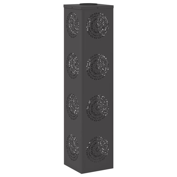 vidaXL Solarna LED svjetlost za stazu 2 pcs Crna Hladno valjana čelika