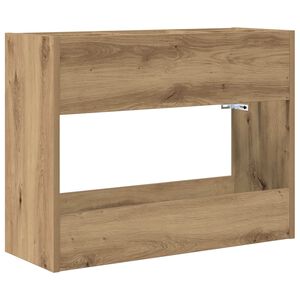 vidaXL Stalak za ki&scaron;obran s pohranom Umjetnički hrast 65 x 24 x 50 cm