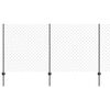 vidaXL Ograda s postovima Siva 1,2 x 25 m Čelik i PVC